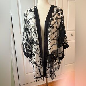 Draper’s and Damon’s silk kimono shrug.